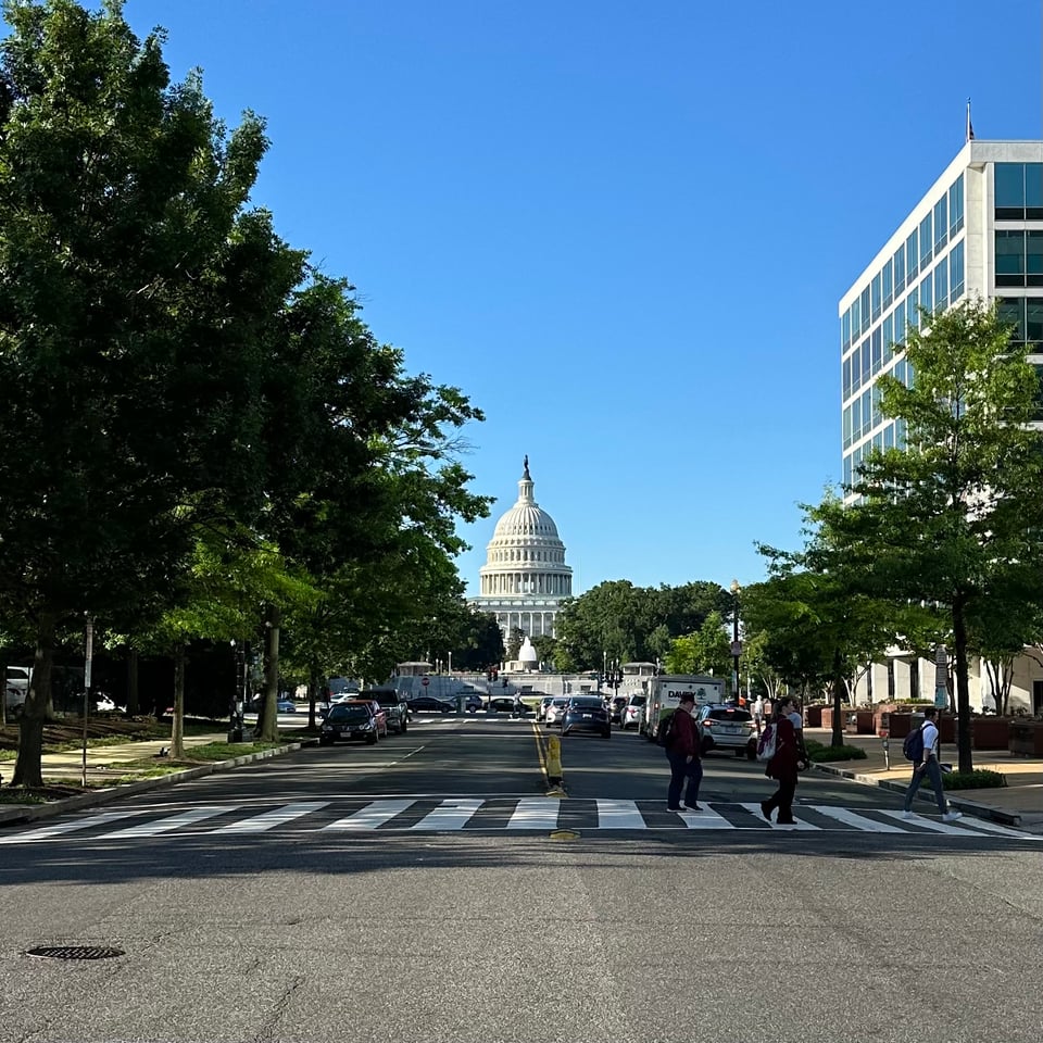 Photo of the Capitol rotunda, from E St