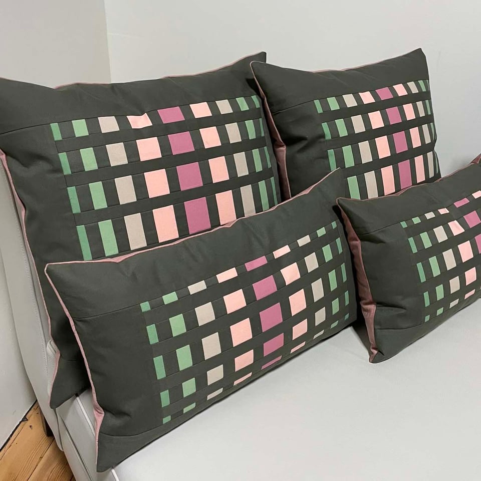 handcrafted pillows by Mary Pow