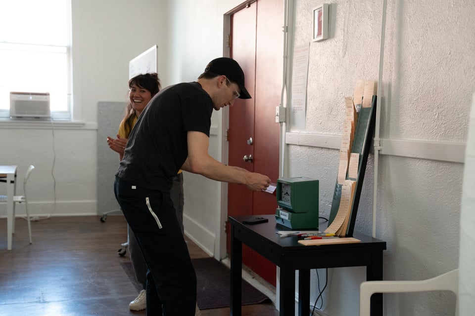 A niche-famous artist punching in to visit.