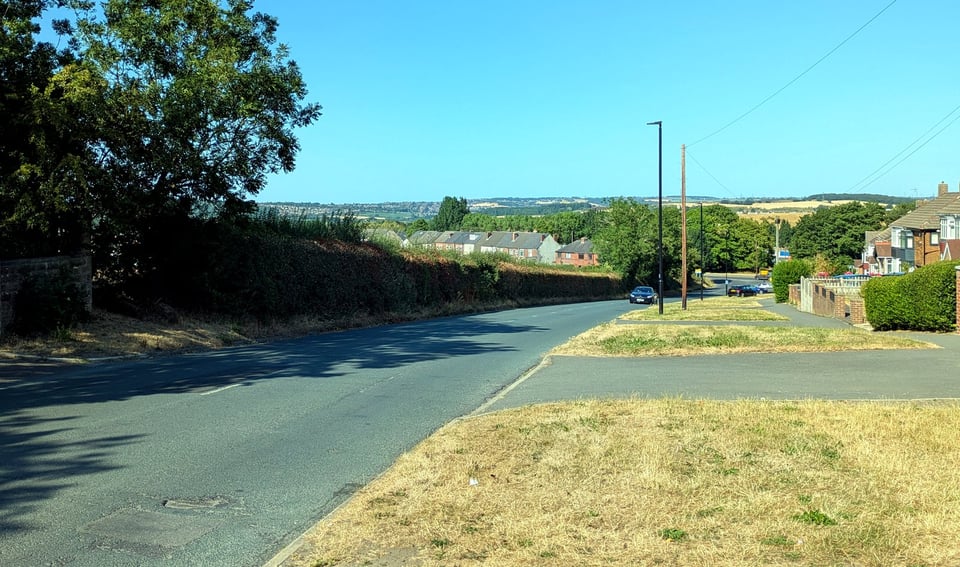Orgreave Lane, 12 July 2026. This section is the proposed sole access for 870 homes and 20 hectares of employment land.
