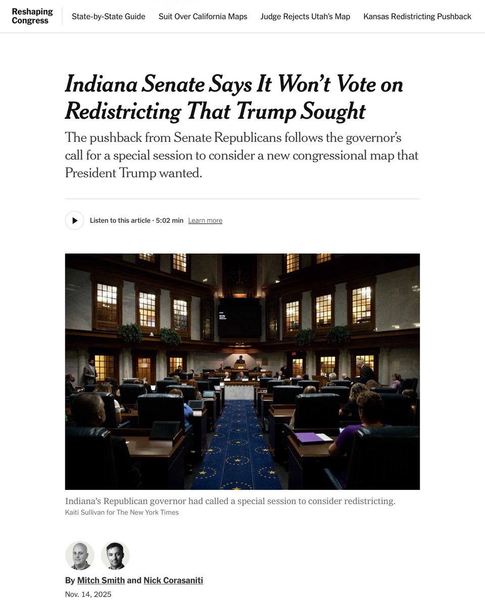 Indiana Republicans didn’t want to pass Trump the Trump demanded gerrymandering