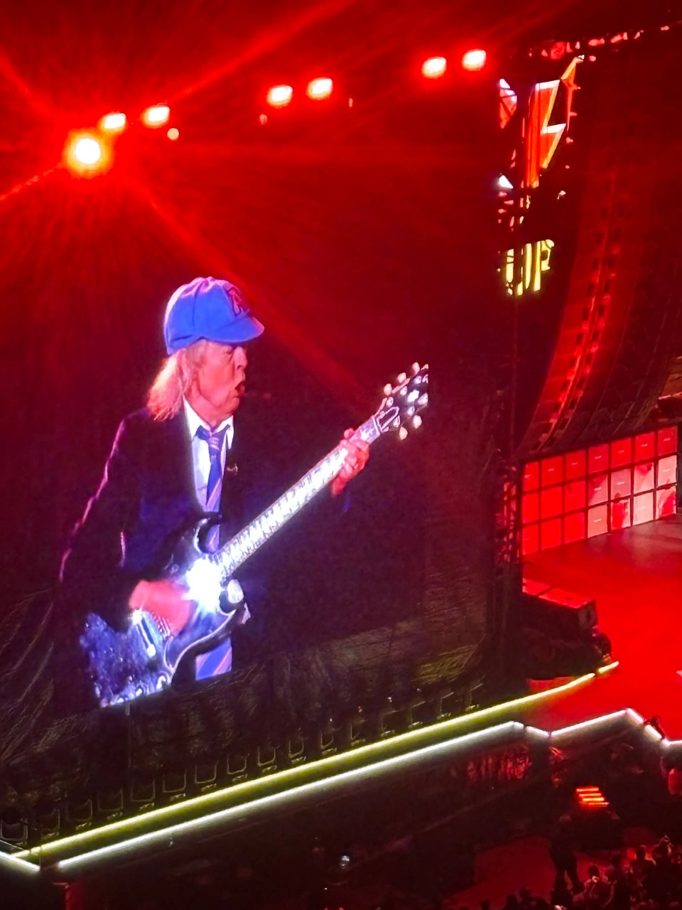 Angus young playing guitar - Ac/DC live at allegiant stadium