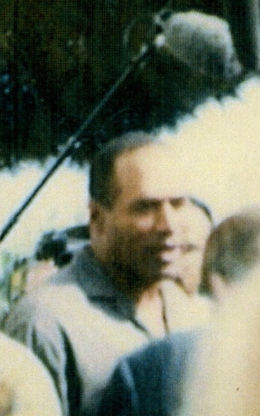 O.J. Simpson outside the Santa Monica Courthouse during the 1997 civil trial