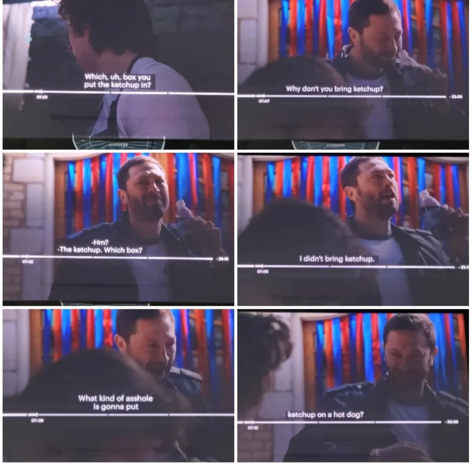 Two Chicago bros argue about ketchup in "The Bear."