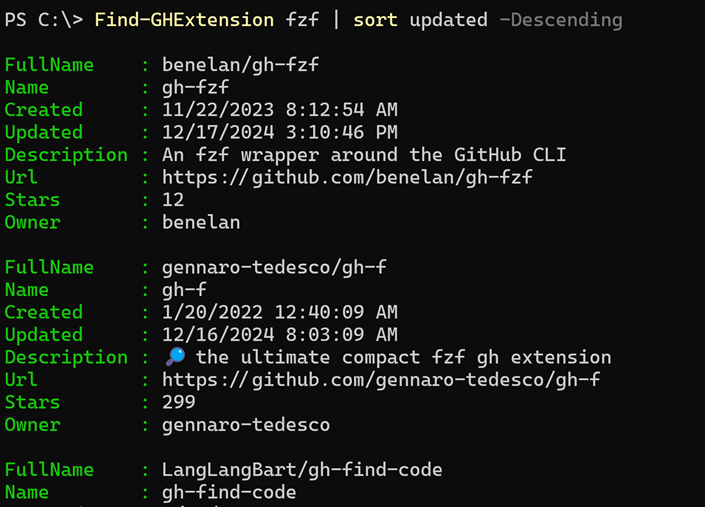 Find-GHExtension