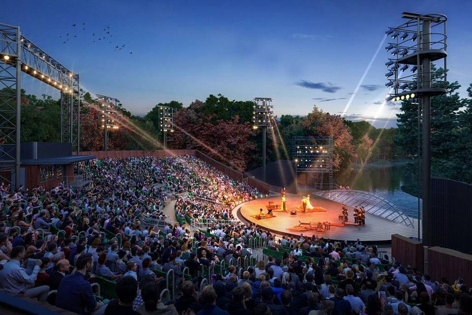Central Park's newly revitalized Delacorte Theater