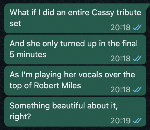 Warming Up For Cassy (08/03/25)