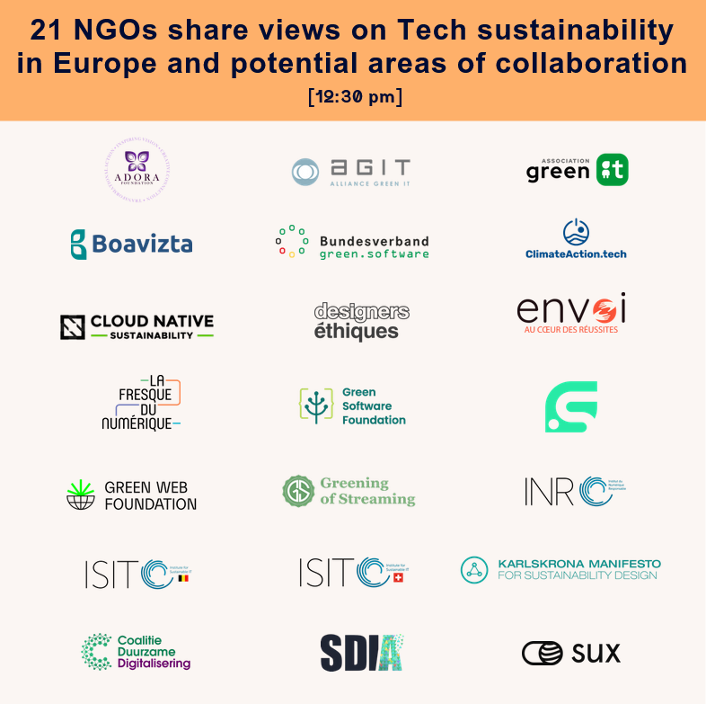 logos of 21 NGOs present at Green IO Paris 2025
