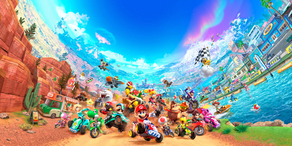 The cast of Mario Kart World.