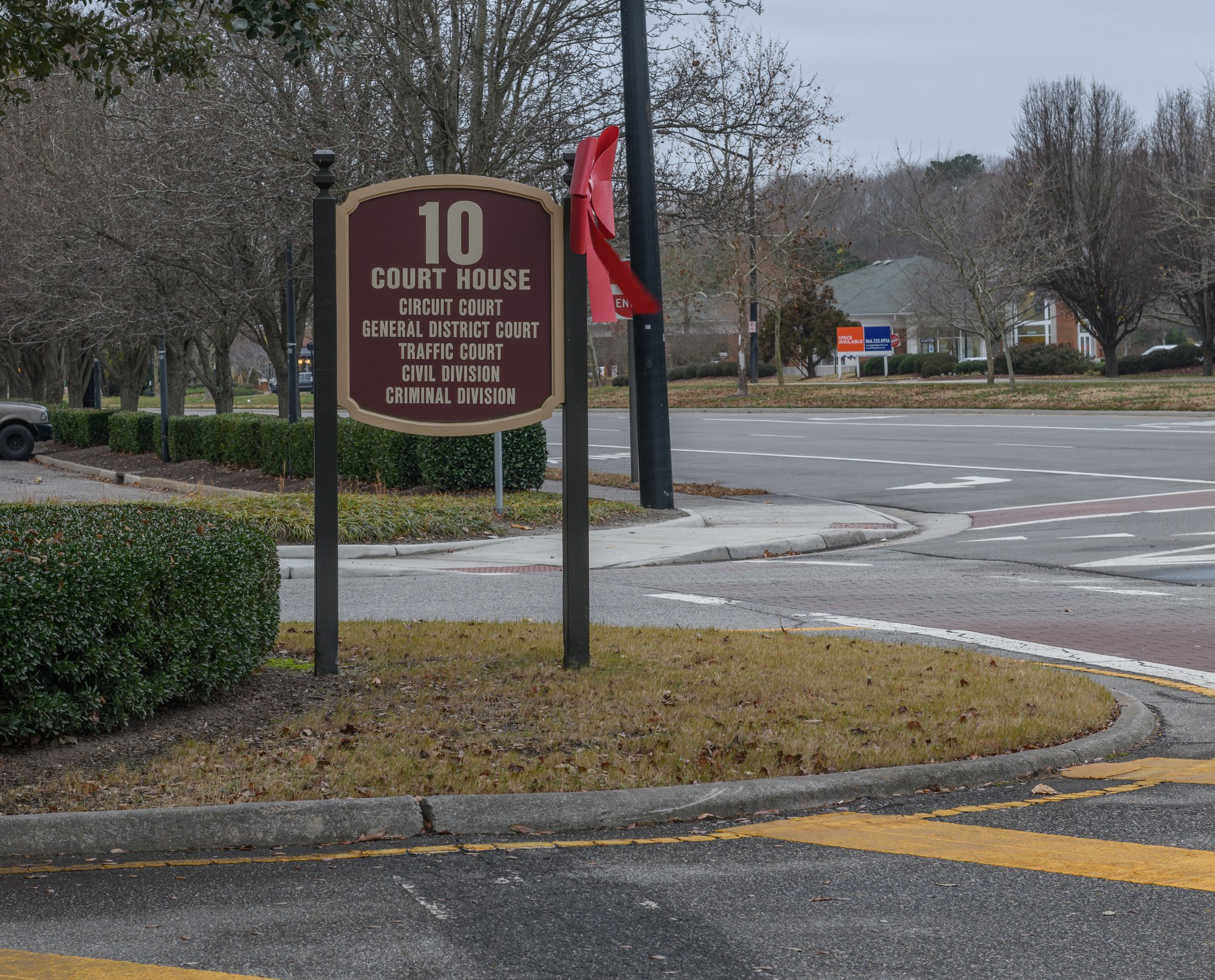 Sign for City Courthouse, Building 10 at the Virginia Beach Municipal Center, Virginia Beach, Virginia