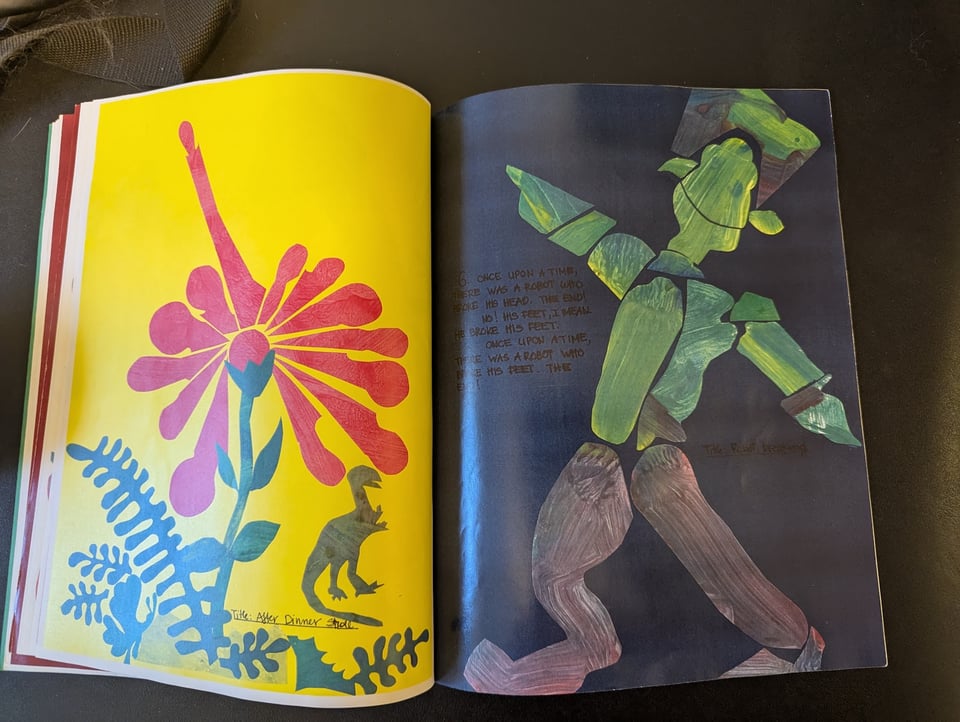 A child's rendition of a robot.