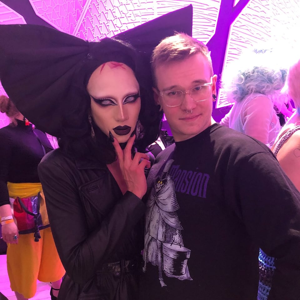 Vander Von Odd & Steve Foxe at Sasha Velour's Nightgowns Years Ago
