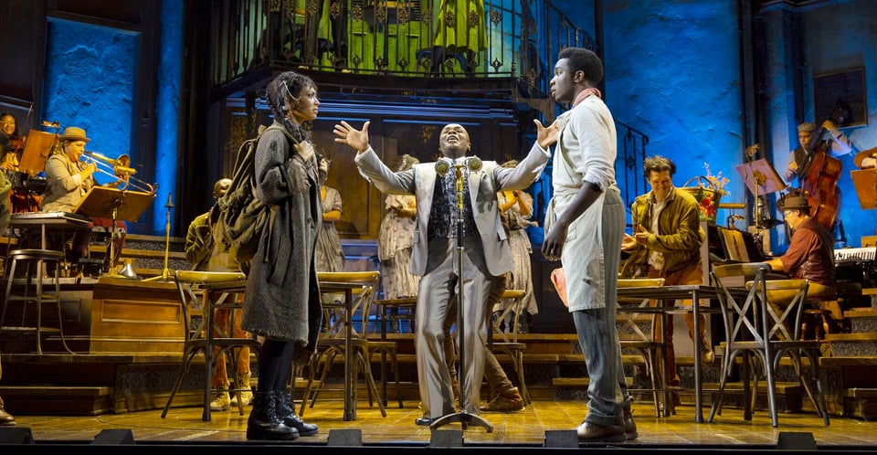 The same image of Orpheus and Eurydice meeting but with another different cast