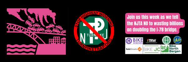 graphic promotion to call njta board meeting on 1/27/26 at 9am to oppose the turnpike highway expansion