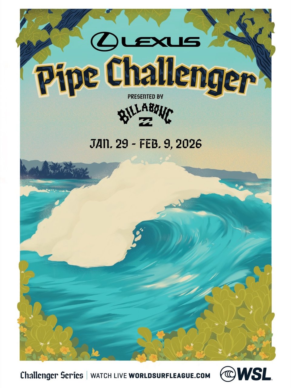Pipe Challenger poster, featuring ʻŌpua Mauka