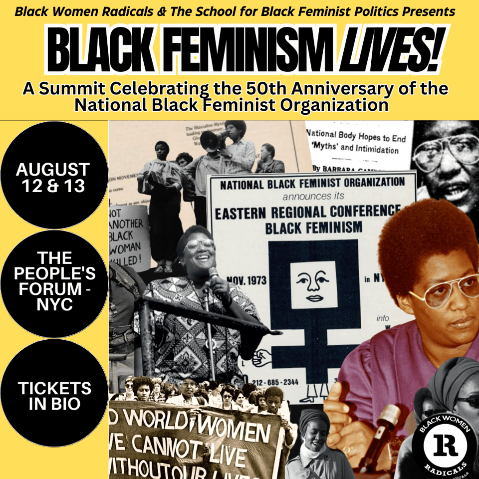 collage of black women activist giving speeches and talking with megaphone