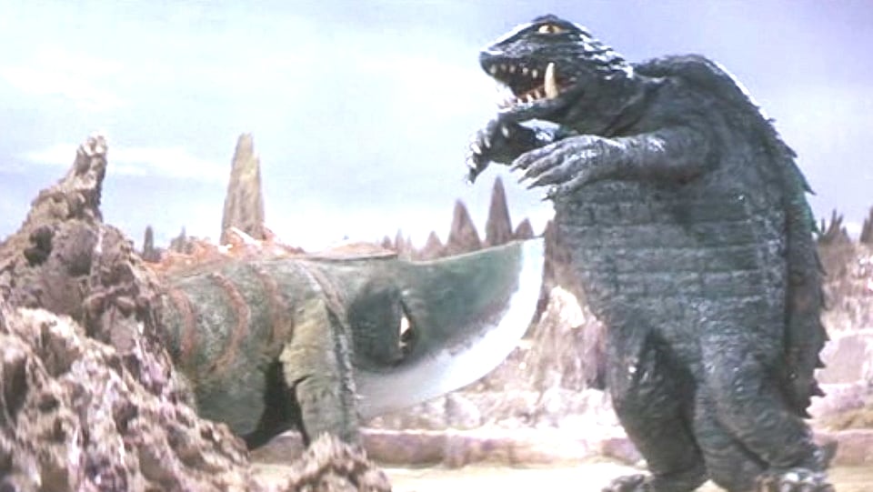 Still image from “Gamera vs Guiron.”