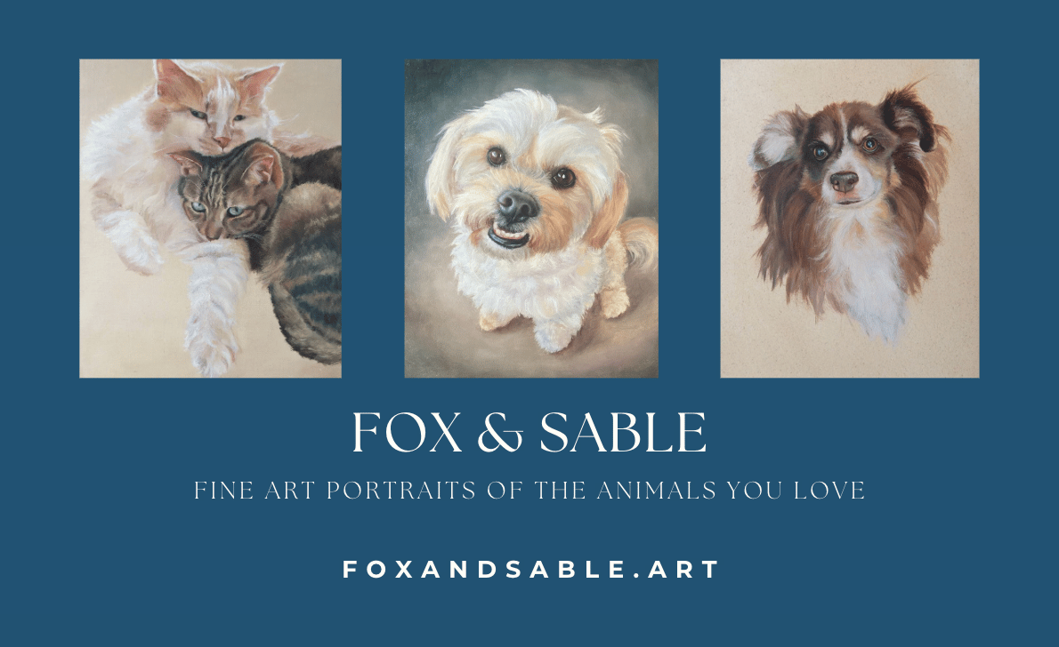 Image advertising Fox & Sable fine art pet portraits