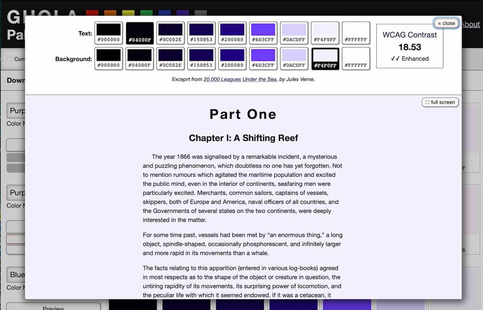 Screenshot of the dialog in action