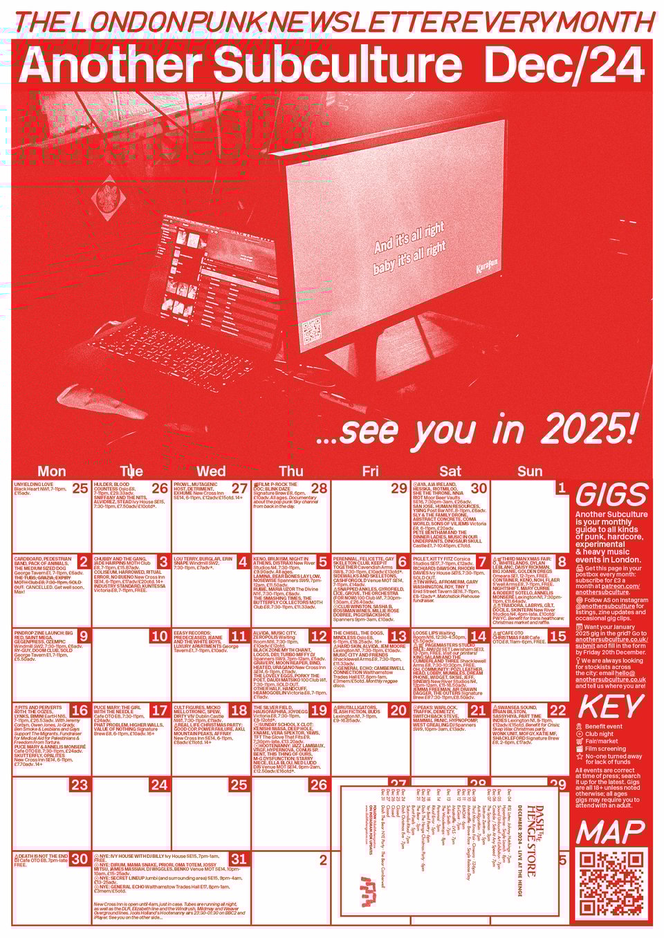 December's listings.