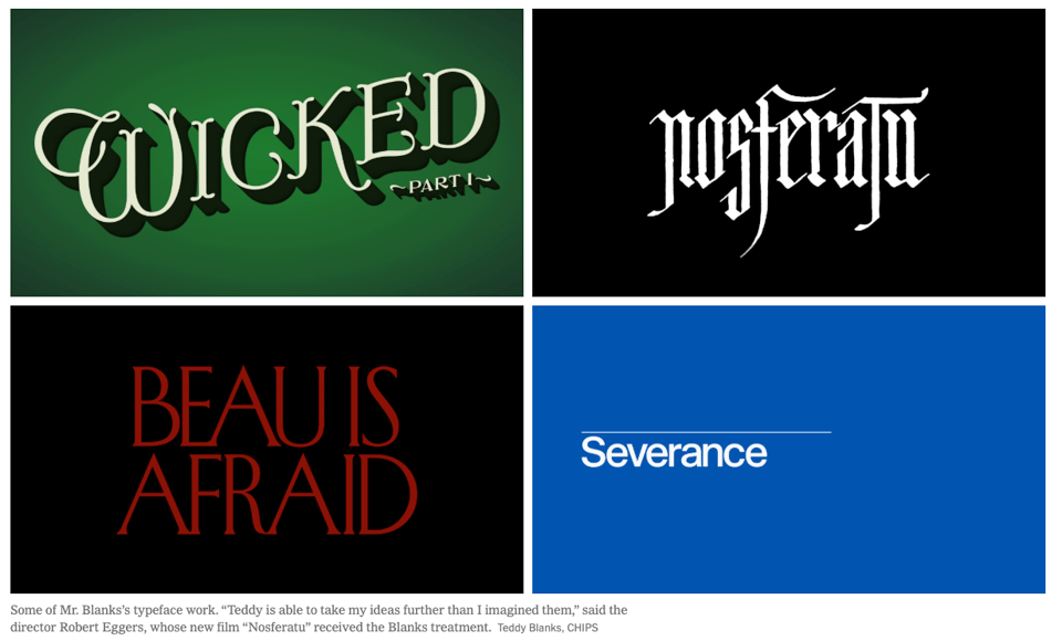 title cards for several teddy blanks projects