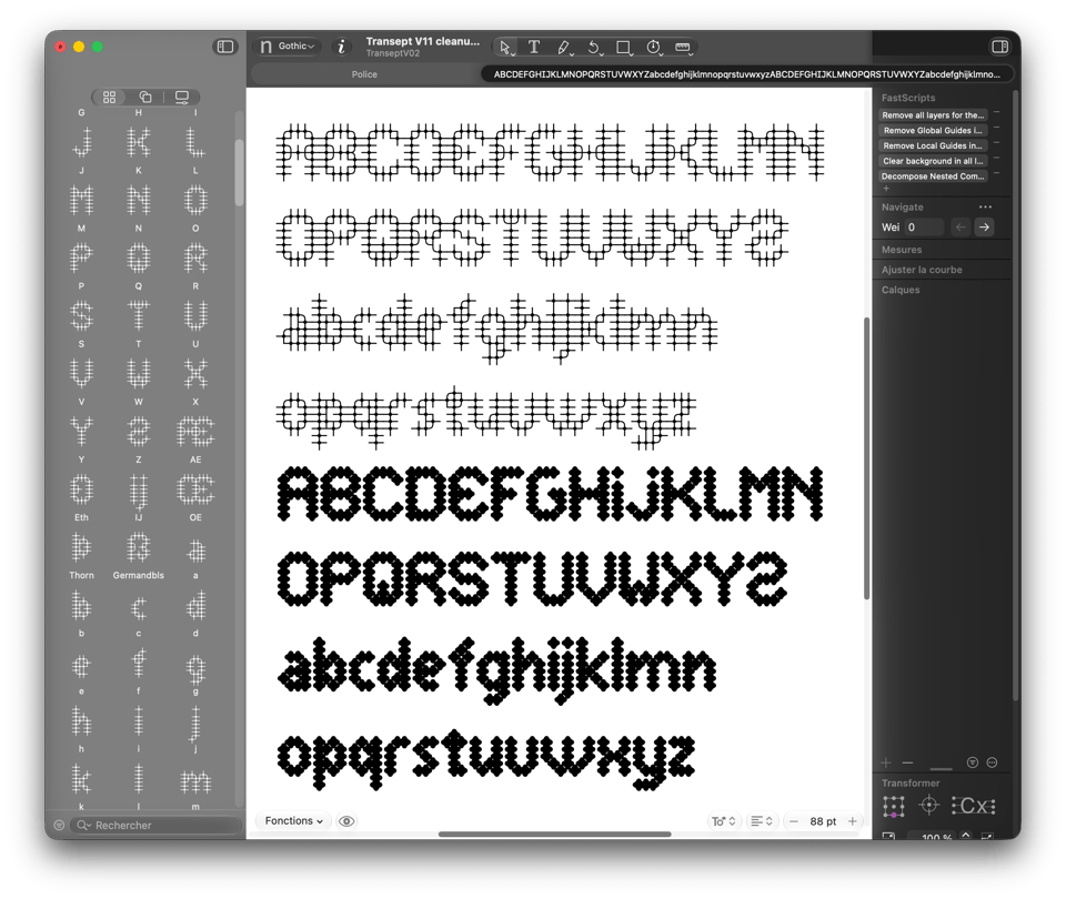 Overview of Transept in Glyphs 4