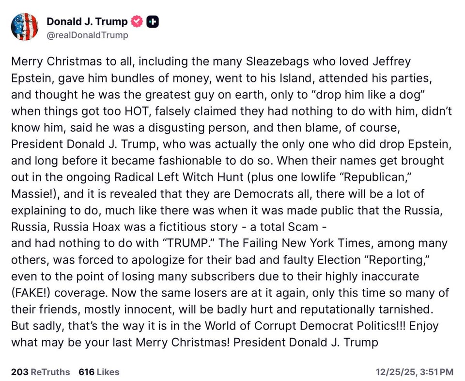 Trump, the sick, speaketh