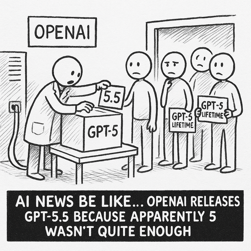AI NEWS BE LIKE… OPENAI RELEASES GPT-5.5 BECAUSE APPARENTLY 5 WASN'T QUITE ENOUGH