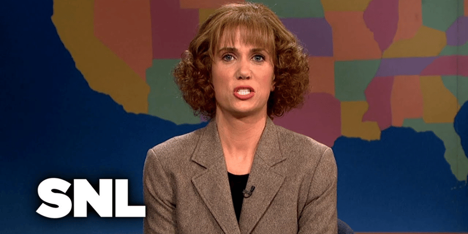 Kristen Wiig as Judy Grimes on Weekend Update