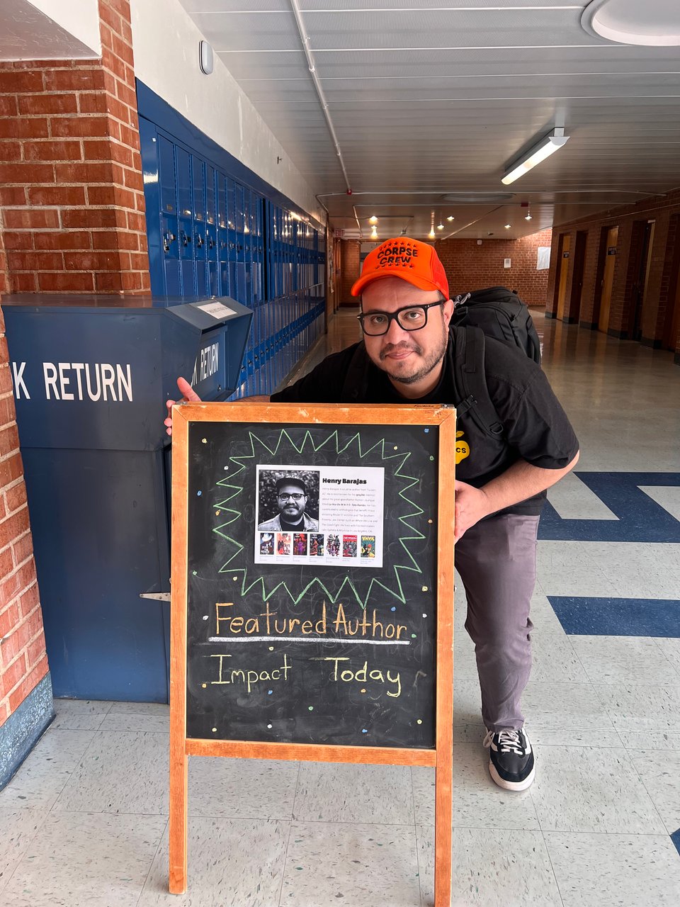 henry doing a school talk