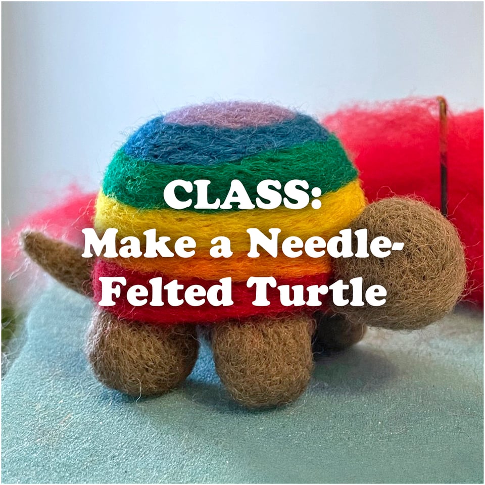 make a needle felted turtle class image