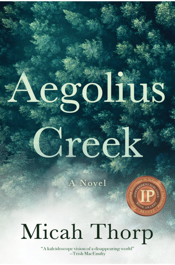 Novel cover with tree foliage