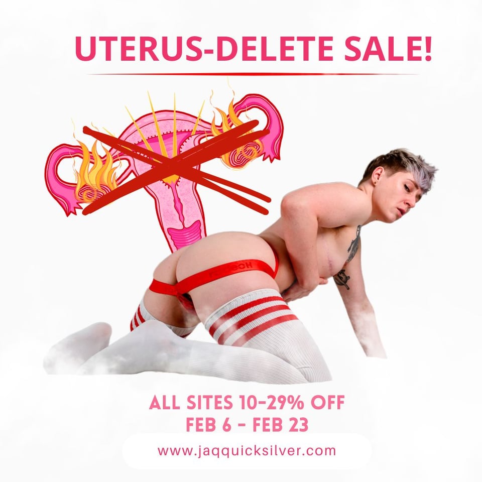 Flyer for uterus-delete sale.