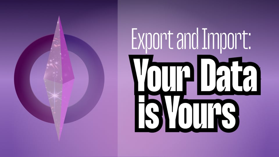 Video link: Export and Import: Your Data is Yours