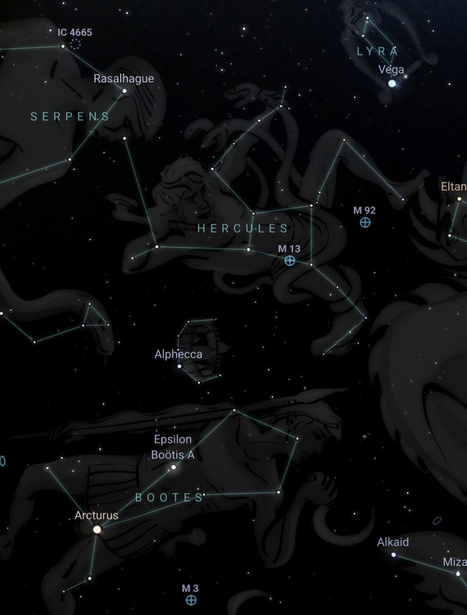 Corona Borealis and Alphecca