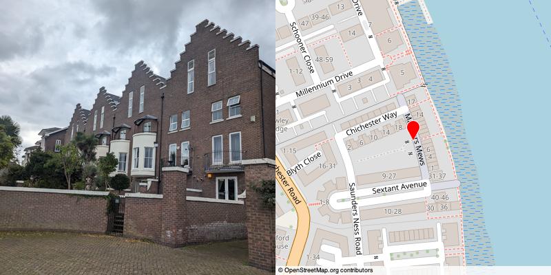 A picture and map of the mews
