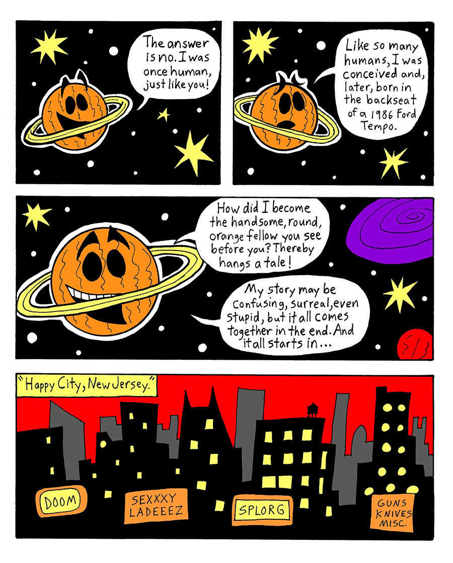 Page 2 of my Ricky Imes comic. Ricky talks to the reader.