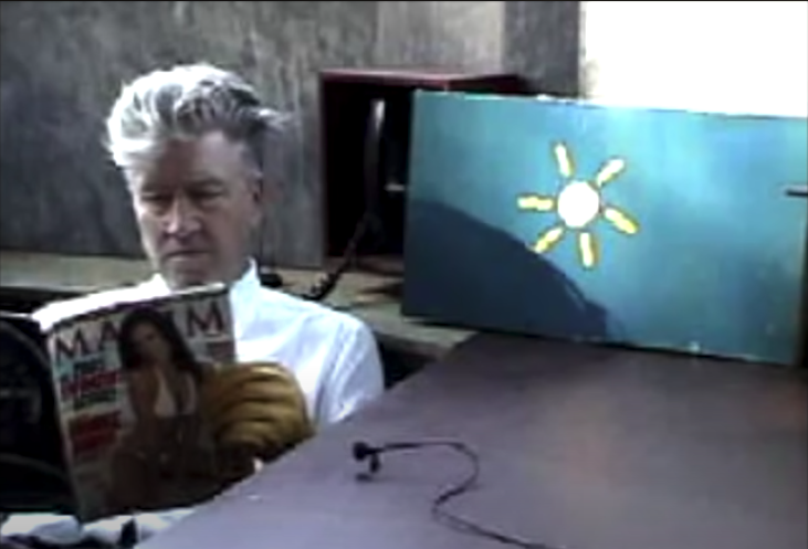 David Lynch reading Maxim magazine