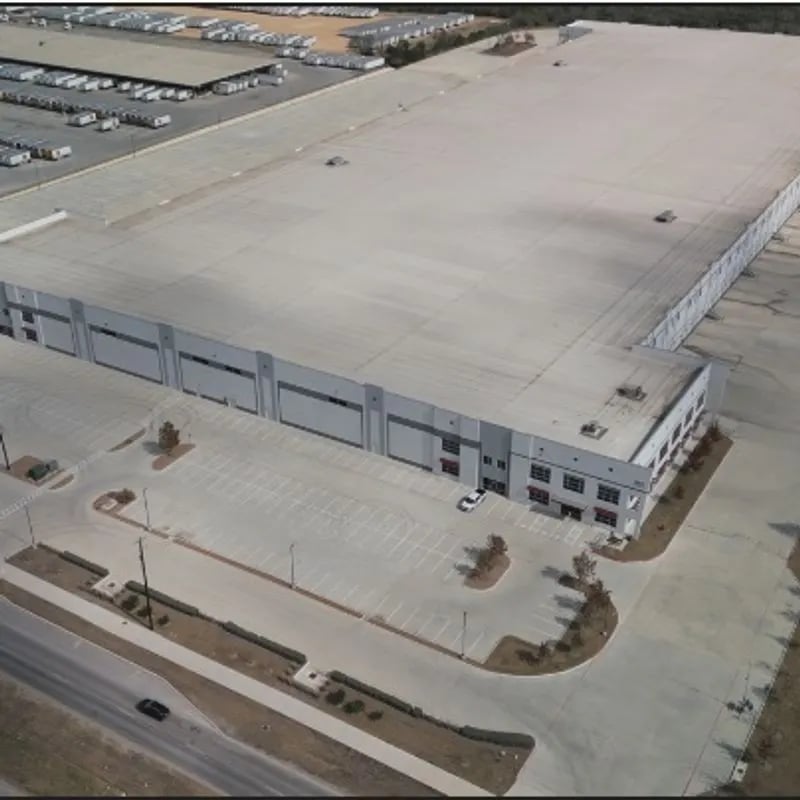 Overhead view of a masssive warehouse in East San Antonio