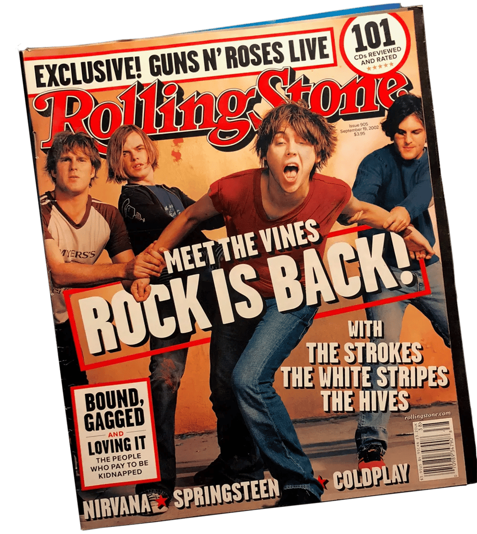 La copertina del 2002 del Rolling Stone con il Proxima Nova
