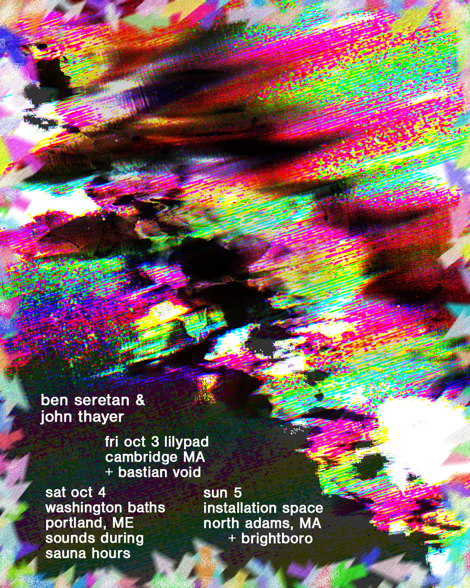digital feedback design announcing a Ben Seretan & John Thayer tour October 3 - 5