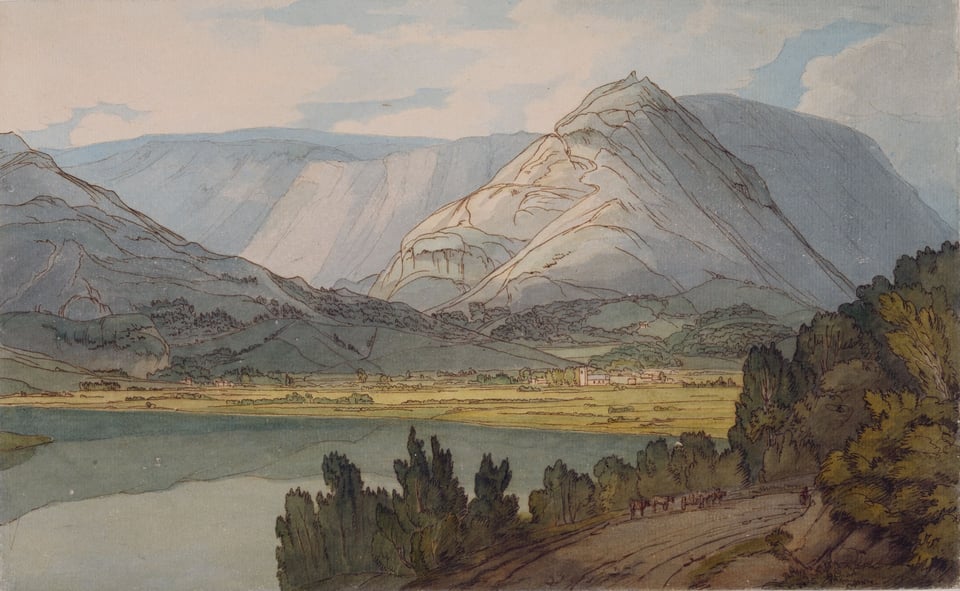 A view of mountains and a river