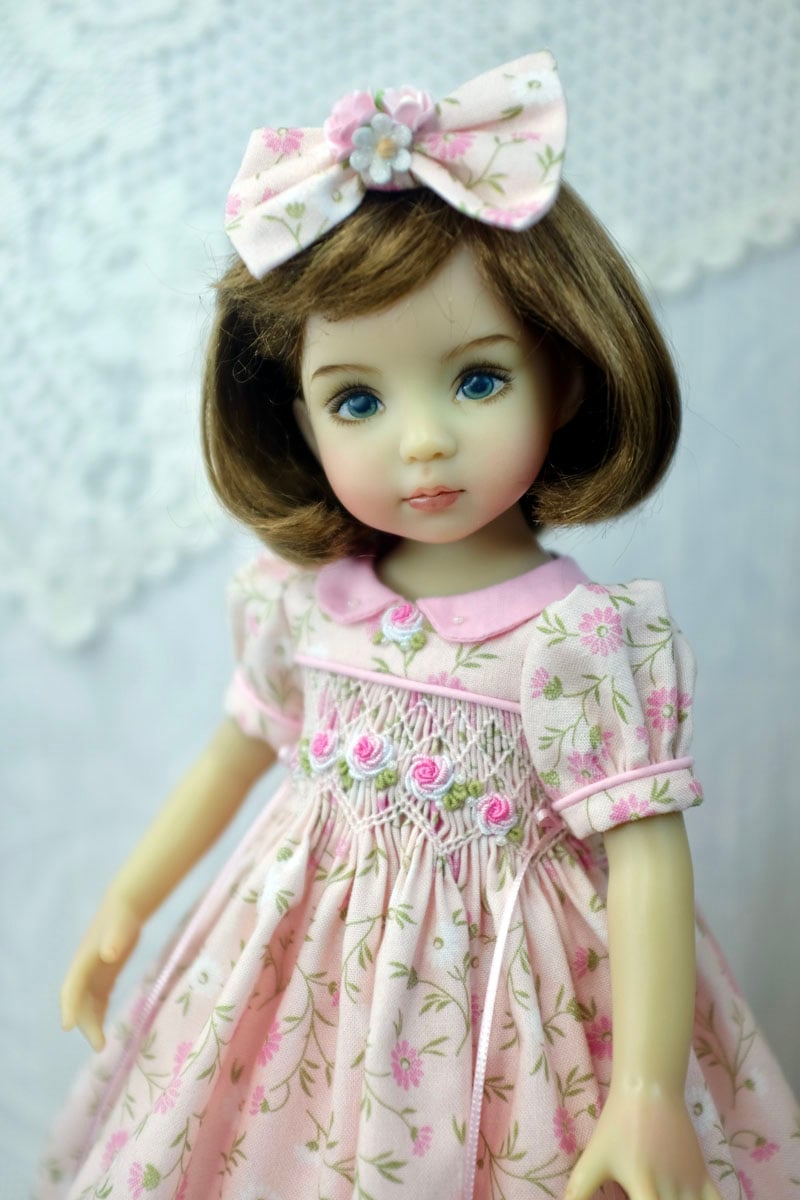 Pink smocked dress