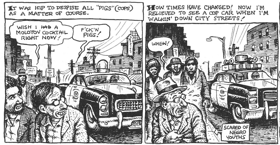 Two comics panels