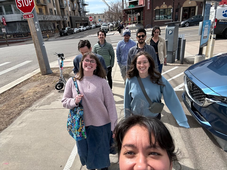 A walk to lunch.