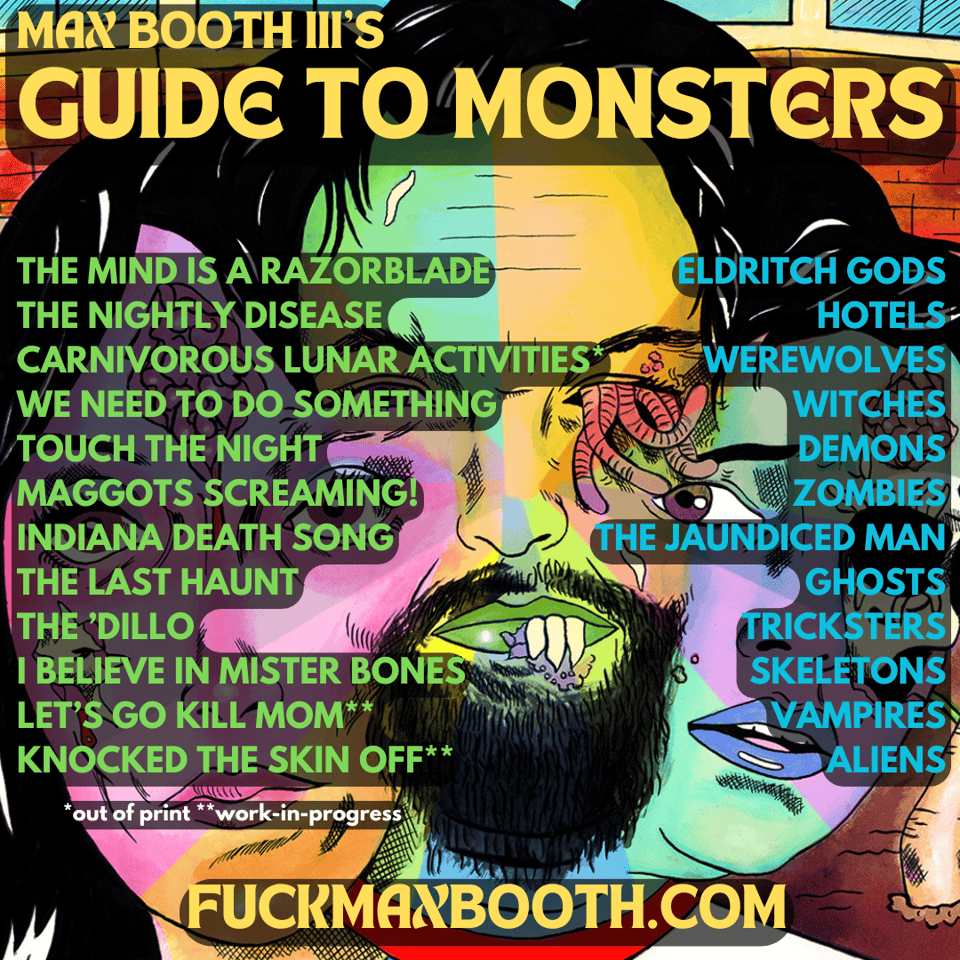 a list of my books with the main "monster" in it listed beside it