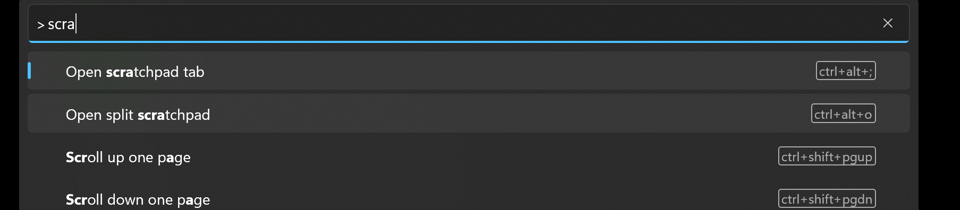 Opening the Windows Terminal Scratchpad
