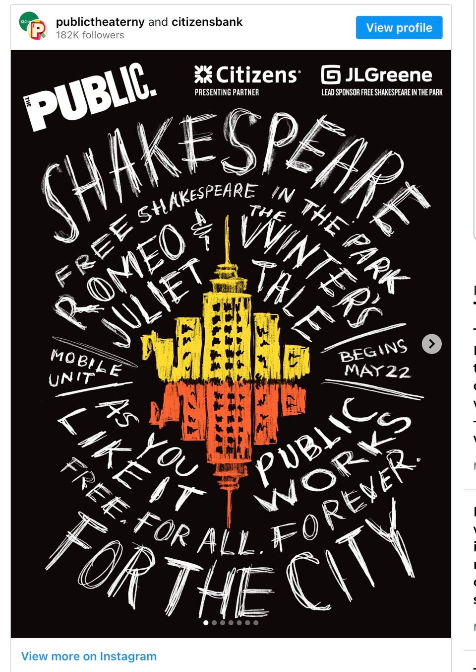Free Shakespeare in the Park