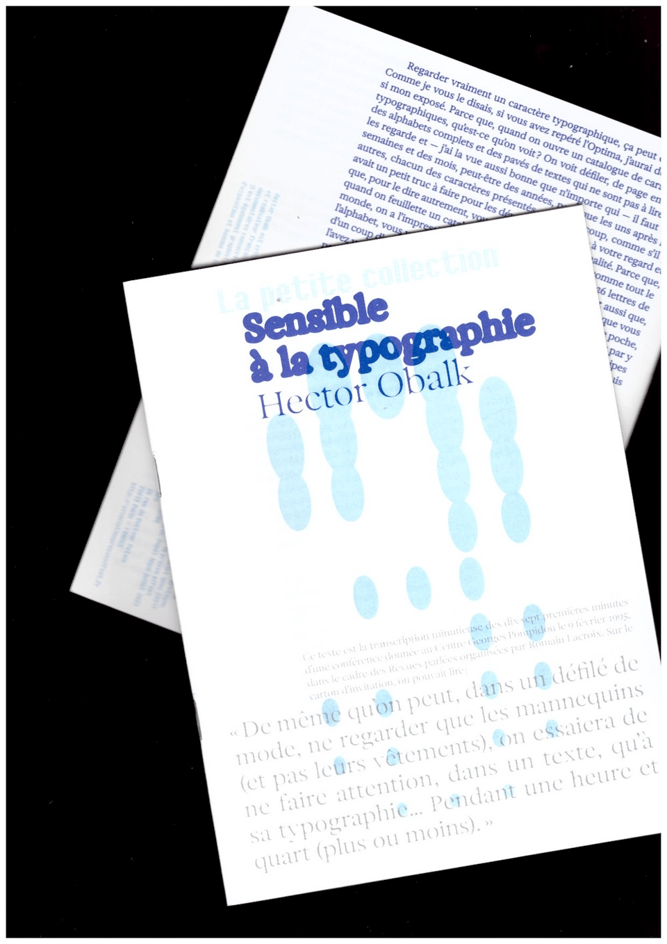 La brochure sensible à la typographie de Hector Obalk