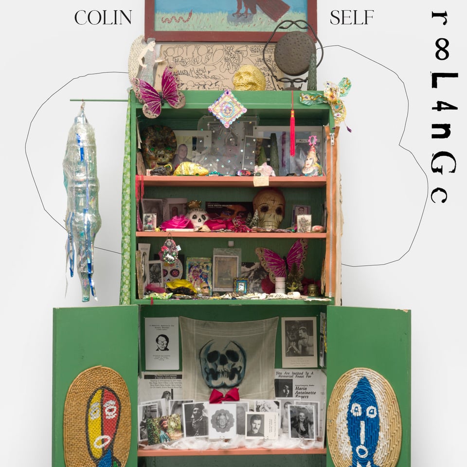 a shrine of sorts serves as the album cover for colin self's "respite ∞ levity for the nameless ghost in crisis"